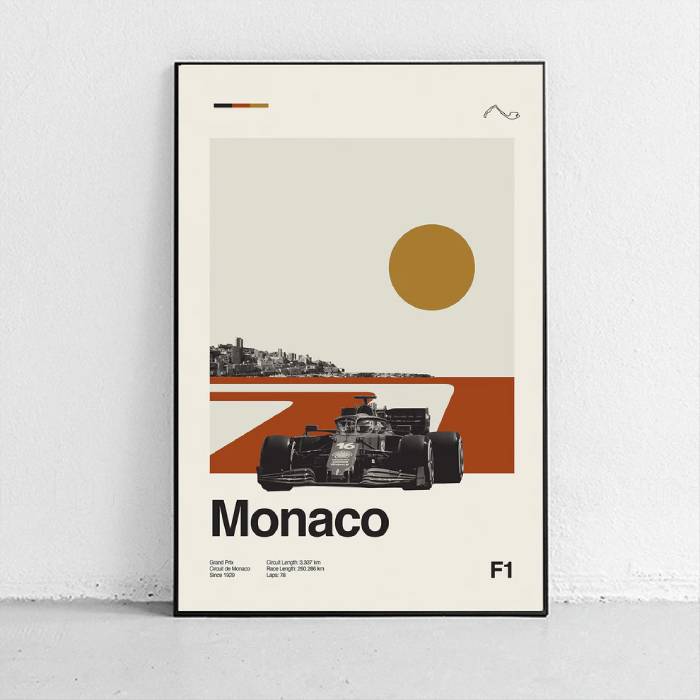 خرید تابلو طرح F1 Monaco