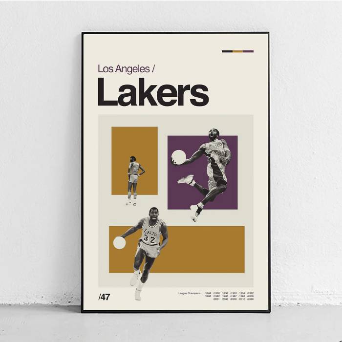 خرید تابلو تیم بسکتبال Los Angeles Lakers