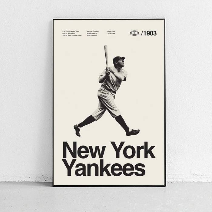 خرید تابلو تیم بیسبال New York Yankees