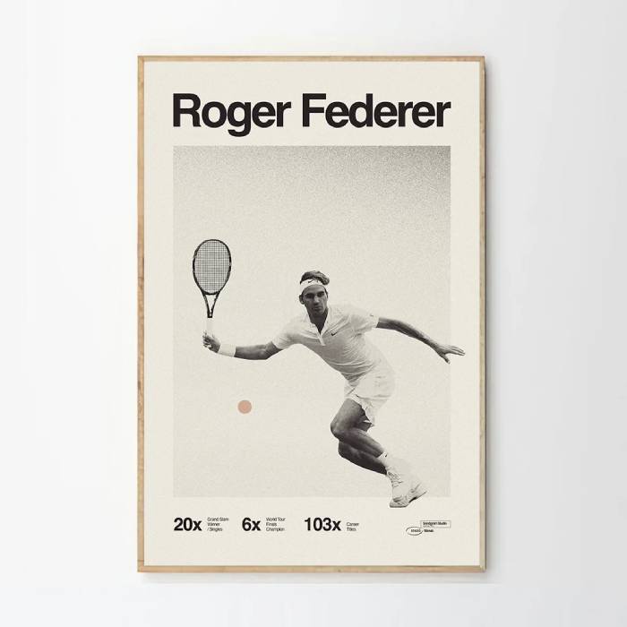 خرید تابلو طرح Roger Federer