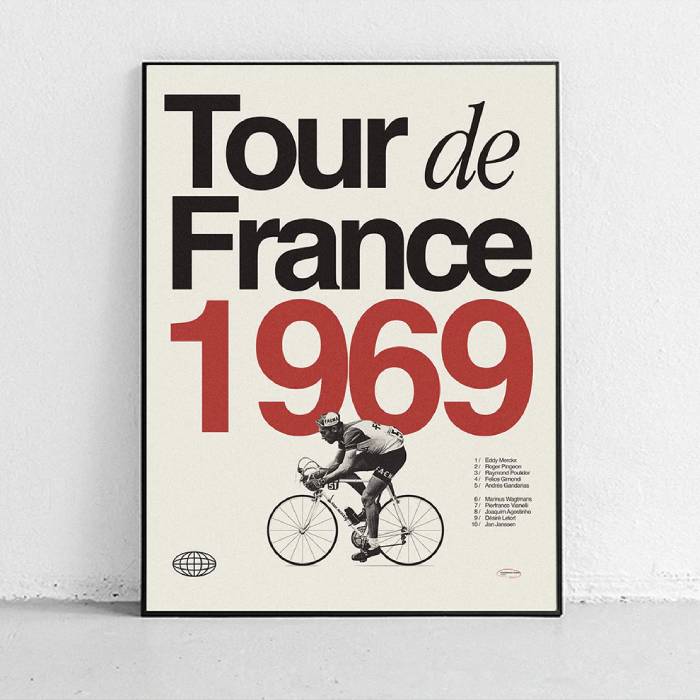 خرید تابلو طرح Tour de France 1969 Eddy Merckx