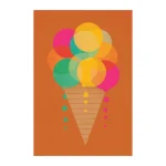 خرید تابلو اتاق کودک طرح Neon icecream