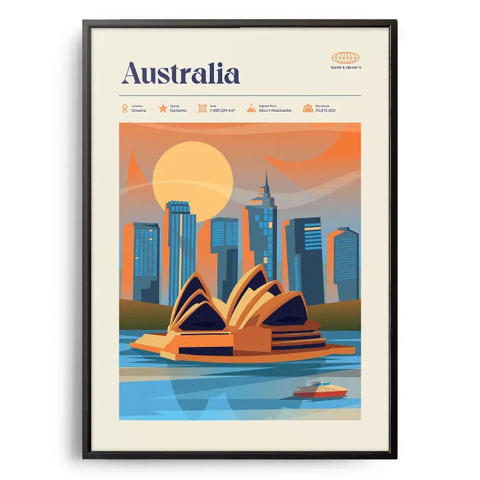 australia poster خرید تابلو طرح استرالیا