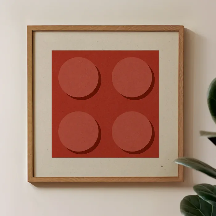 red lego poster خرید تابلو طرح Lego قرمز