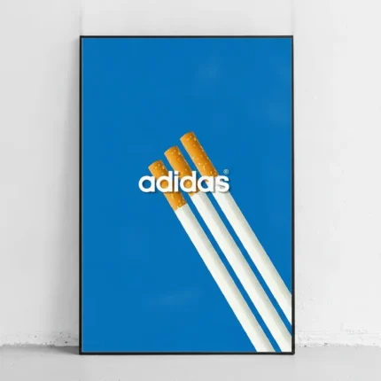 خرید تابلو طرح Adidas with three cigarettes