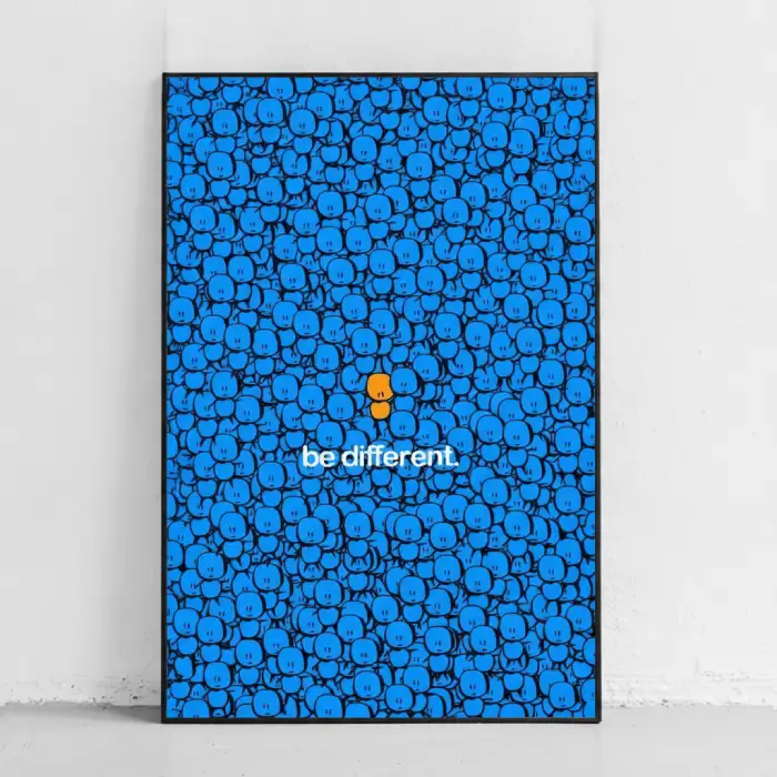 خرید تابلو طرح Be Different