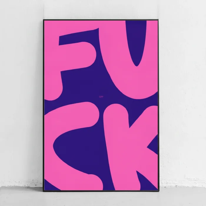 خرید تابلو طرح F*CK OFF