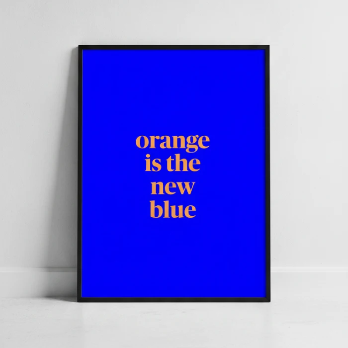 خرید تابلو Orange is the new blue