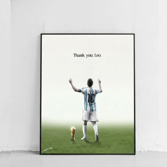 خرید تابلو فوتبالی طرح Thank you leo